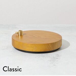 Canvas wooden lamp base for phone mounting